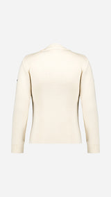 Pull marin Erwann en laine blanc cassé LE MINOR - Vue ghost dos - Collection Automne Hiver 2025 - Maison Gabriel Paris