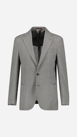 Costume droit Bernard : le laine gris souris