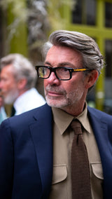 Cravate Leopold : la tricot de soie marron