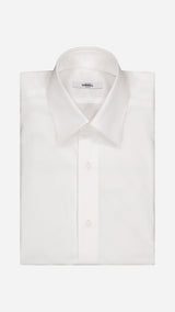 Chemise Gauthier en popeline fil à fil blanche de la collection André Malraux par la Maison Gabriel Paris