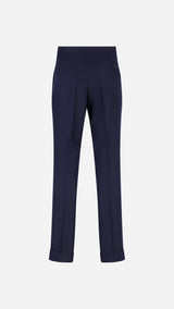 Costume croisé André en flanelle bleu marine par Maison Gabriel Paris, collection André Malraux pantalon dos