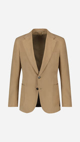 La veste droite du costume Charly en milleraies d'été beige - vue de face - de la Maison Gabriel Paris - UNISEXE
