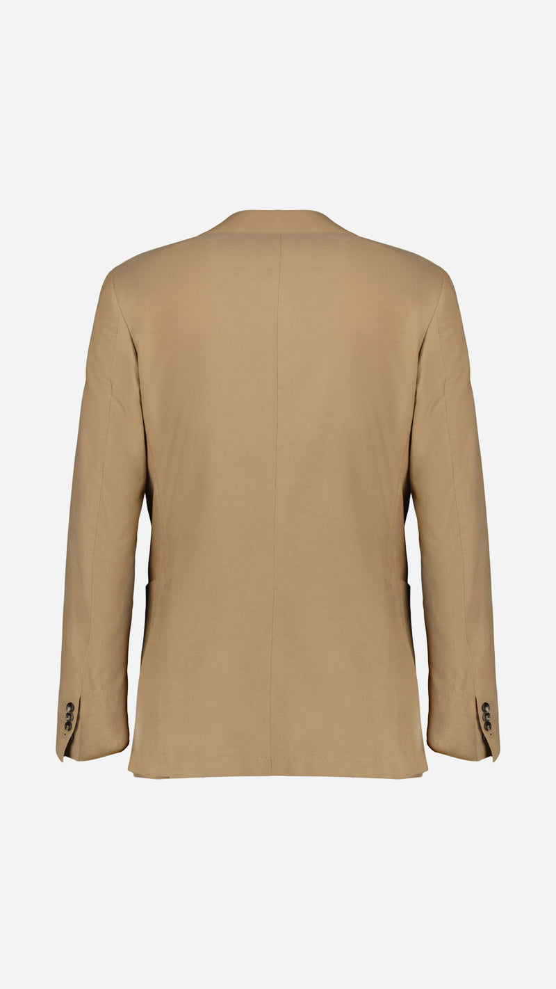 La veste droite du costume Charly en milleraies d'été beige - vue de dos - de la Maison Gabriel Paris - UNISEXE