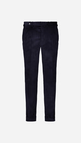 Le pantalon du costume droit Maximilien en velours côtelé bleu nuit - vue ghost face - Collection Automne Hiver 2025 par Maison Gabriel Paris