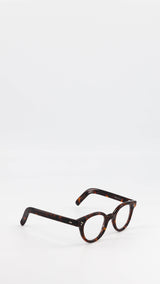 Les lunettes Vincent en acétate marron jaspé verres optiques, de la collection André Malraux par Maison Gabriel Paris