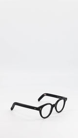 Les lunettes Vincent en acétate noire verres optiques, de la collection André Malraux par Maison Gabriel Paris