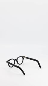 Les lunettes Vincent en acétate noire verres optiques, de la collection André Malraux par Maison Gabriel Paris