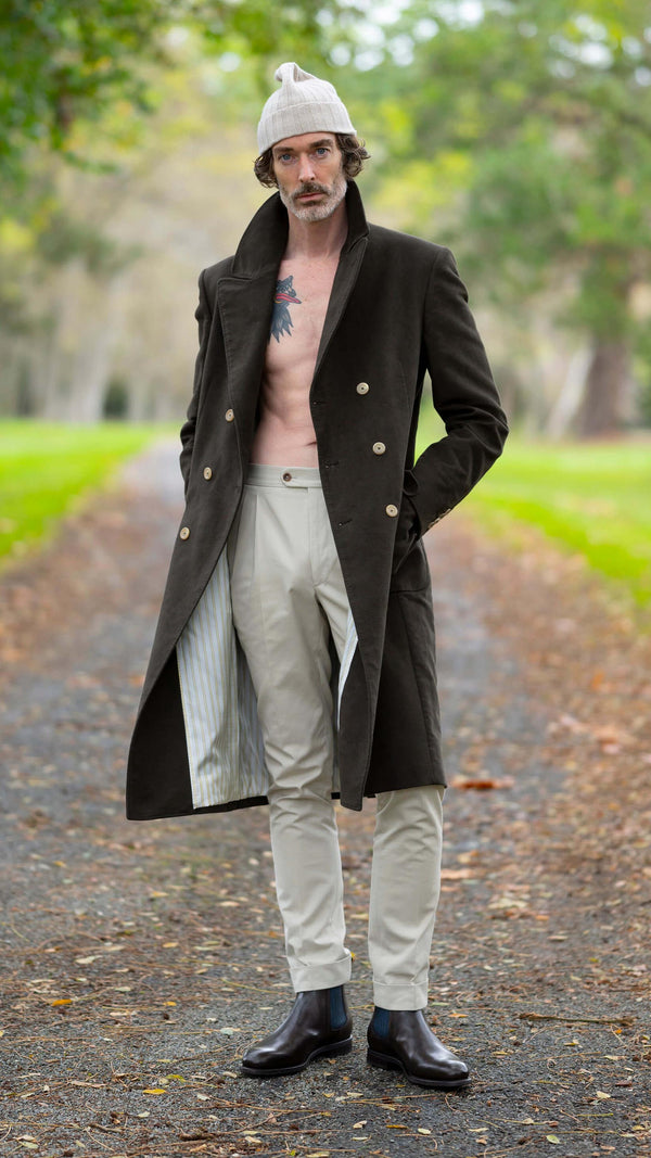 Manteau Élie : le moleskine chocolat