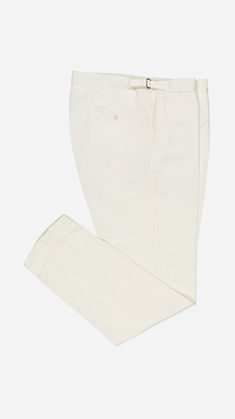 Guillaume trouser : off-white linen and cotton