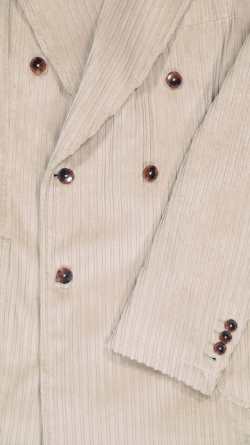 Zoom tissu du costume croisé Sacha de la Maison Gabriel Paris