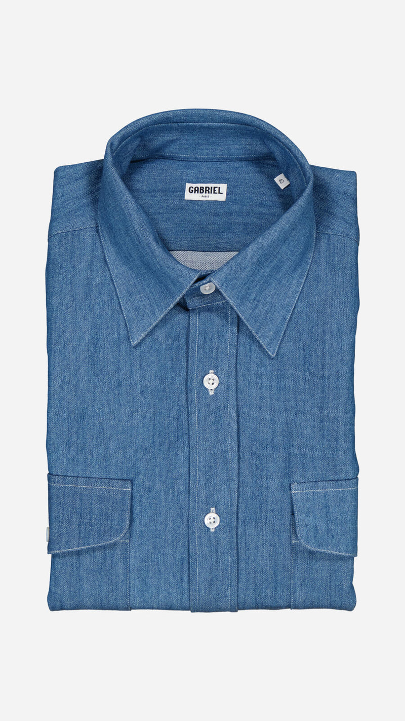Chemise Gabriel : la denim bleue