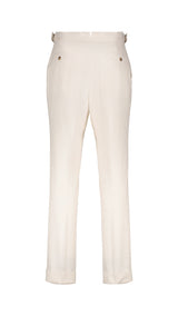 Single-breasted Pascal suit: beige striped seersucker