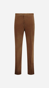 Single-breasted Pierrick suit: light brown corduroy