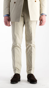 Costume croisé Richard : le coton lavé blanc cassé