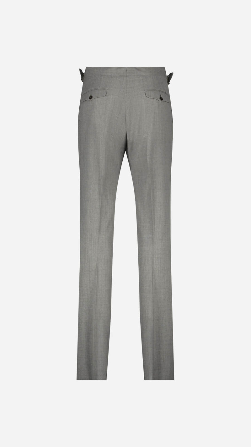 Single-breasted Bernard suit: mouse-grey wool