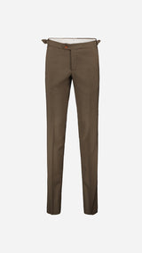 Single-breasted Mickael suit: brown solaro wool