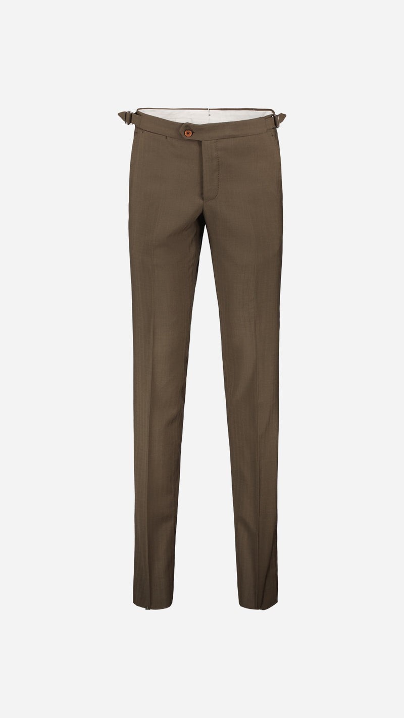 Costume droit Mickael : le solaro laine marron