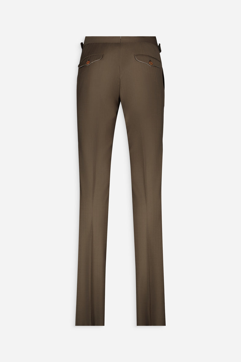 Costume droit Mickael : le solaro laine marron