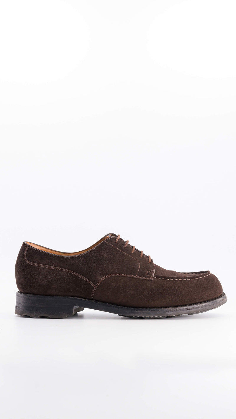 Chaussures WESTON X GABRIEL : le Derby Golf en cuir veau velours marron