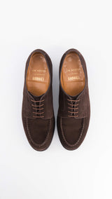 Chaussures WESTON X GABRIEL : le Derby Golf en cuir veau velours marron