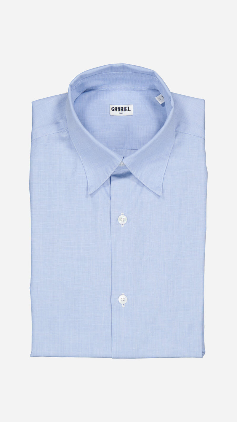 Gustave shirt: blue fil à fil cloth